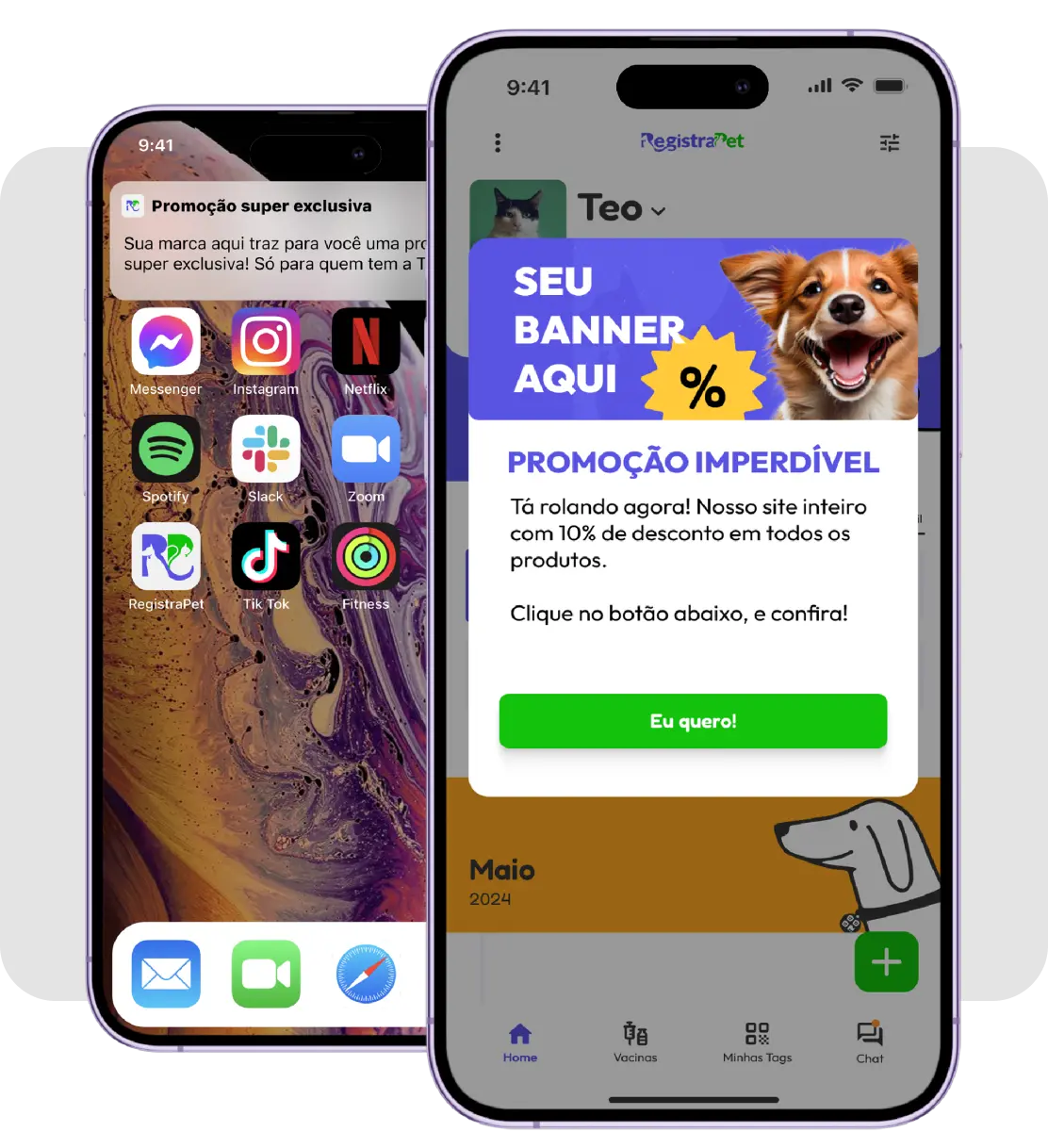 Imagem celular com notificações